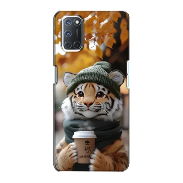 Чехол с рисунком «Тигр с кофе» для OPPO A72 Чехол с рисунком «Тигр с кофе» для OPPO A72