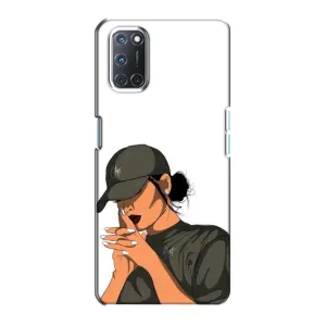 Силиконовый Чехол на Oppo A72 с картинкой Стильных Девушек (В зеленом)