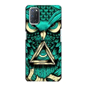 Чохли з принтом СОВИ для Oppo A72 (Зелена сова)