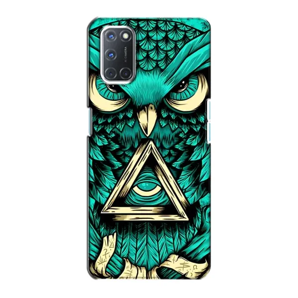 Чехол с рисунком «Зеленая сова» для OPPO A72 Чехол с рисунком «Зеленая сова» для OPPO A72
