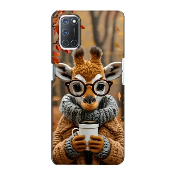 Чехол с рисунком «Жираф с кофе» для OPPO A72 Чехол с рисунком «Жираф с кофе» для OPPO A72