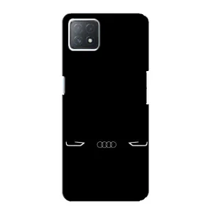 Силиконовый бампер с картинкой машины на Oppo a73 (5G) (Силует Audi)