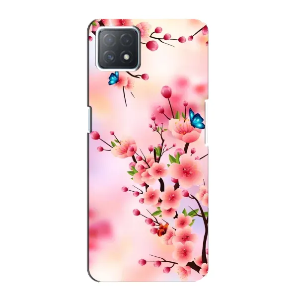 Чехол с рисунком «Бабочки на сакуре» для OPPO A73 (5G) Чехол с рисунком «Бабочки на сакуре» для OPPO A73 (5G)