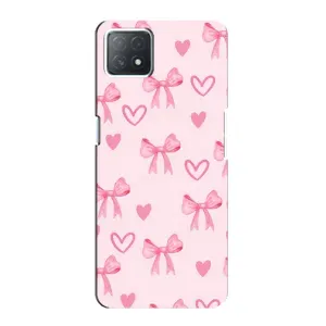 Чехол банты для Oppo a73 (5G) (Бантики и сердечки)