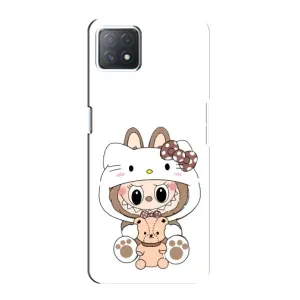 Чехол с принтом Лабубу для Oppo a73 (5G) (Белый Лабубу)