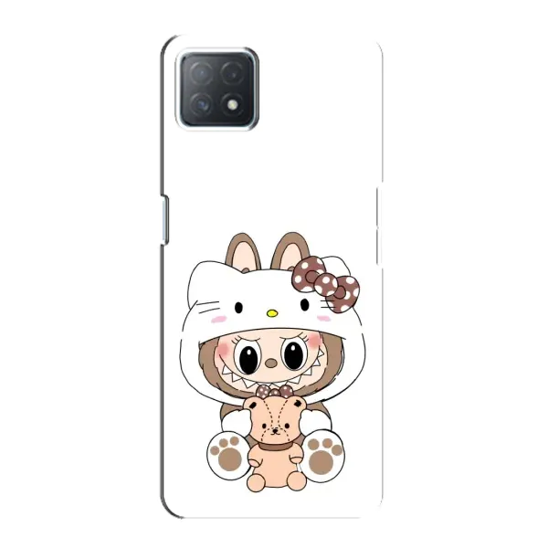 Чехол с рисунком «Белый Лабубу» для OPPO A73 (5G)