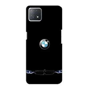 Силиконовый бампер с картинкой машины на Oppo a73 (5G) (Черный BMW)