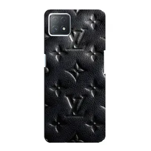 Текстурний Чохол Louis Vuitton для Оппо А73 (5G) (Чорний ЛВ)