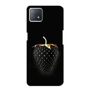 Чехол с изображением вкусной еды для Oppo a73 (5G) (Чёрная клубника)