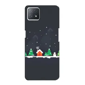 Силиконовый бампер на рождество для Oppo a73 (5G) (Город зимний)