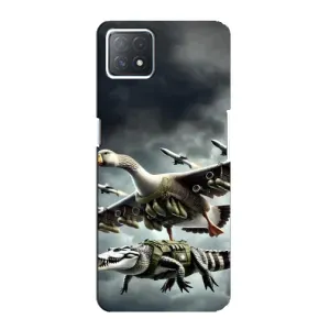 Чехол с мемами тралалело тралала для Oppo a73 (5G) (Гусини и крокодило)