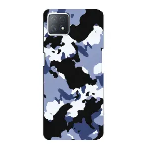 Камуфляжный Чехол для Оппо А73 (5G) (Камуфляжный Серый)