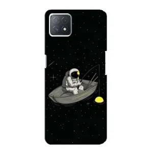 Силіконовый Чохол з принтом "Космонавти" на Oppo a73 (5G) (Космонавт на рибалці)