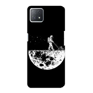 Силиконовый Чехол с принтом "Космонавты" на Oppo a73 (5G) (Космонавт)
