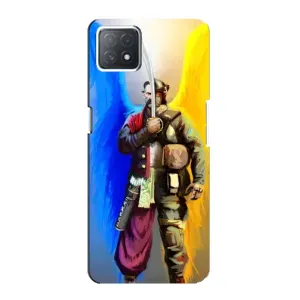 Чехол с картинкой (Патриотический КОЗАК) на Oppo a73 (5G) (Козак с крыльями)