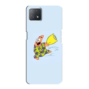 Чехлы с Патриком на Oppo a73 (5G) (Патрик с подушкой)