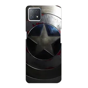 Чехол с Щитом Капитана Америки на Oppo a73 (5G) (Ретро Щит Капитана)