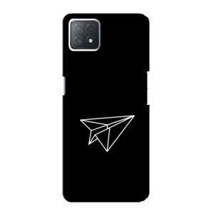 Чехол с картинками на черном фоне для Oppo a73 (5G) (Самолетик)