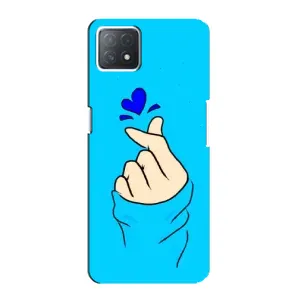 Чохол (Знак сердечка) для Oppo a73 (5G) (Сердечко на синоьому)