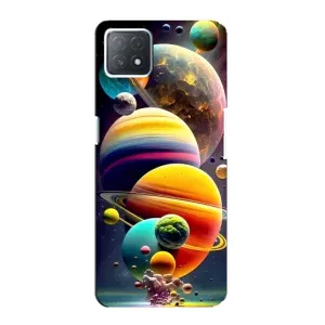 Чохол (ТПУ) з планетами на Oppo a73 (5G) (Сонячна система)