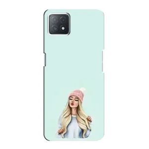 Силиконовый Чехол на Oppo a73 (5G) с картинкой Стильных Девушек (В шапке)