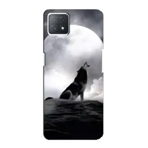 Чохол з Вовком на Oppo a73 (5G) (Вовк і місяць)