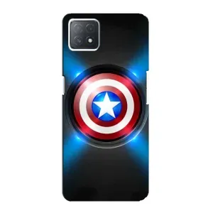 Чехол с Щитом Капитана Америки на Oppo a73 (5G) (Яркий Щит Капитана)