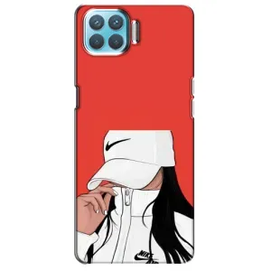 Силиконовый Чехол на Oppo A73 с картинкой Стильных Девушек (Девушка Nike)