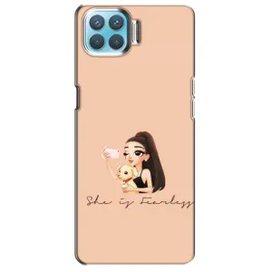 Силиконовый Чехол на Oppo A73 с картинкой Стильных Девушек (С собакой)
