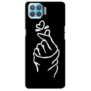 Чохол (Знак сердечка) для Oppo A73 (Сердечко на чорному)