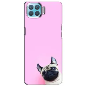 Бампер для Oppo A73 з картинкою "Песики" (Собака на рожевому)