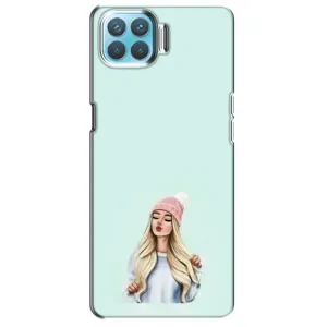 Силиконовый Чехол на Oppo A73 с картинкой Стильных Девушек (В шапке)