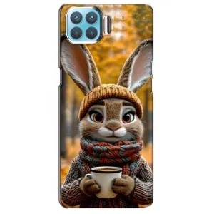 Друкований чохол 'Звірята з кавою' для Oppo A73 (Зайчик з кавою)