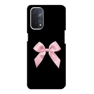 Чехол банты для Oppo a74 (5G) (Бант на черном)