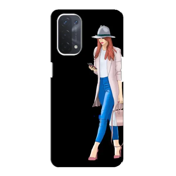 Чехол с рисунком «Девушка со смартфоном» для OPPO A74 (5G) Чехол с рисунком «Девушка со смартфоном» для OPPO A74 (5G)
