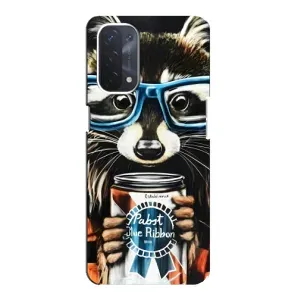 Силиконовый Чехол с Енотами на Oppo a74 (5G) (Енот в очках)