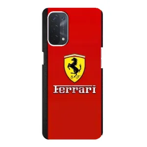 Силиконовый бампер с картинкой машины на Oppo a74 (5G) (Ferrari Logo)