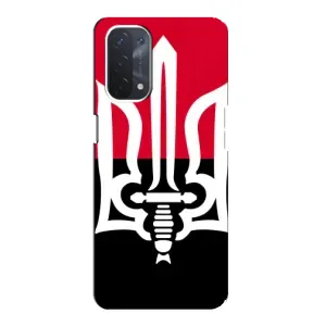 Чехлы УПА (Красно-Чёрный) на Oppo a74 (5G) (Герб Украины)