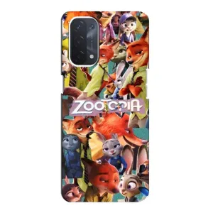 Силиконовый чехол с принтом Зоотрополіс для Oppo a74 (5G) (Коллаж героев)