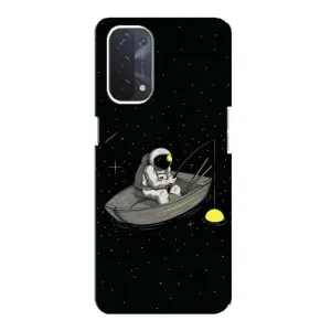 Силіконовый Чохол з принтом "Космонавти" на Oppo a74 (5G) (Космонавт на рибалці)