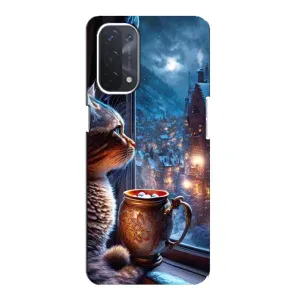 Чохли на Новий Рік Oppo a74 (5G) (Кіт новорічний)
