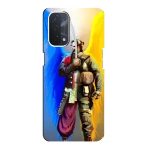 Чехол с картинкой (Патриотический КОЗАК) на Oppo a74 (5G) (Козак с крыльями)