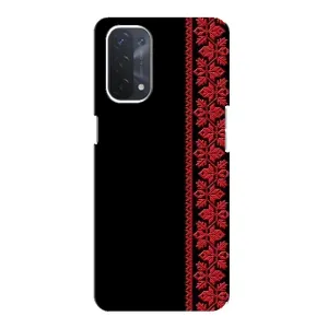 Силиконовый Чехол на Oppo a74 (5G) (Красная Вышиванка)