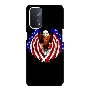 Чехол Флаг USA для Oppo a74 (5G) (Крылья США)