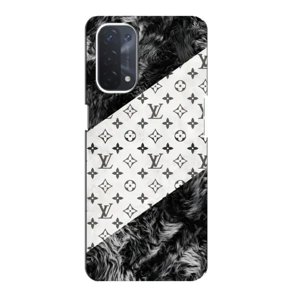 Чехол с рисунком «LV на белом» для OPPO A74 (5G)