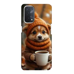 Друкований чохол 'Звірята з кавою' для Oppo a74 (5G) (Песик з кавою)