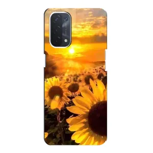 Чехол с Цветами для Oppo a74 (5G) (поле подсолнухов)