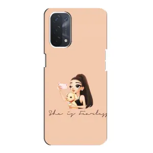 Силіконовый Чохол на Oppo a74 (5G) з картинкой Модных девушек (З собакою)