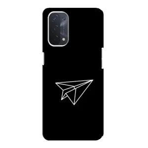 Чехол с картинками на черном фоне для Oppo a74 (5G) (Самолетик)