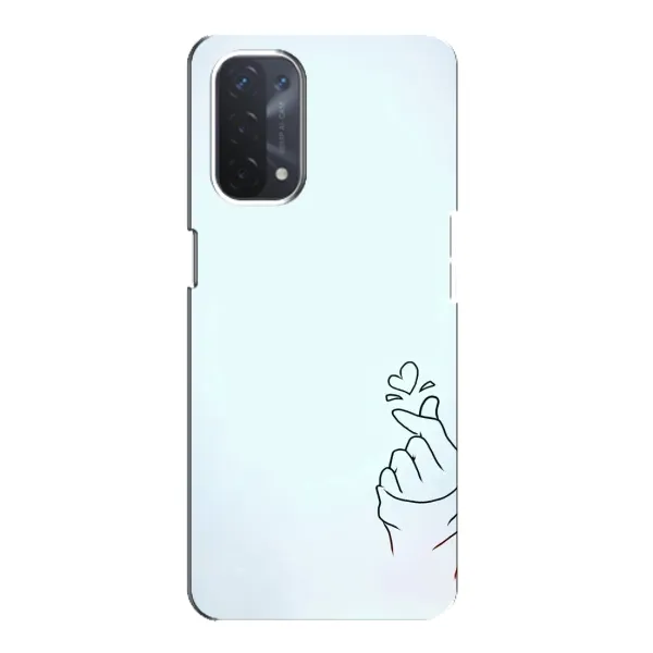 Чехол с рисунком «Сердце на голубом» для OPPO A74 (5G)